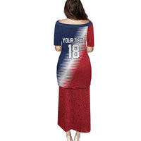Custom USA Soccer Spirit Puletasi Abstract Stars Style - undefined