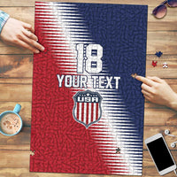 Custom USA Soccer Spirit Puzzle Abstract Stars Style - Wonder Print Shop