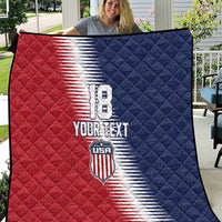 Custom USA Soccer Spirit Quilt Abstract Stars Style - Wonder Print Shop