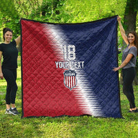 Custom USA Soccer Spirit Quilt Abstract Stars Style - Wonder Print Shop
