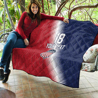 Custom USA Soccer Spirit Quilt Abstract Stars Style - Wonder Print Shop