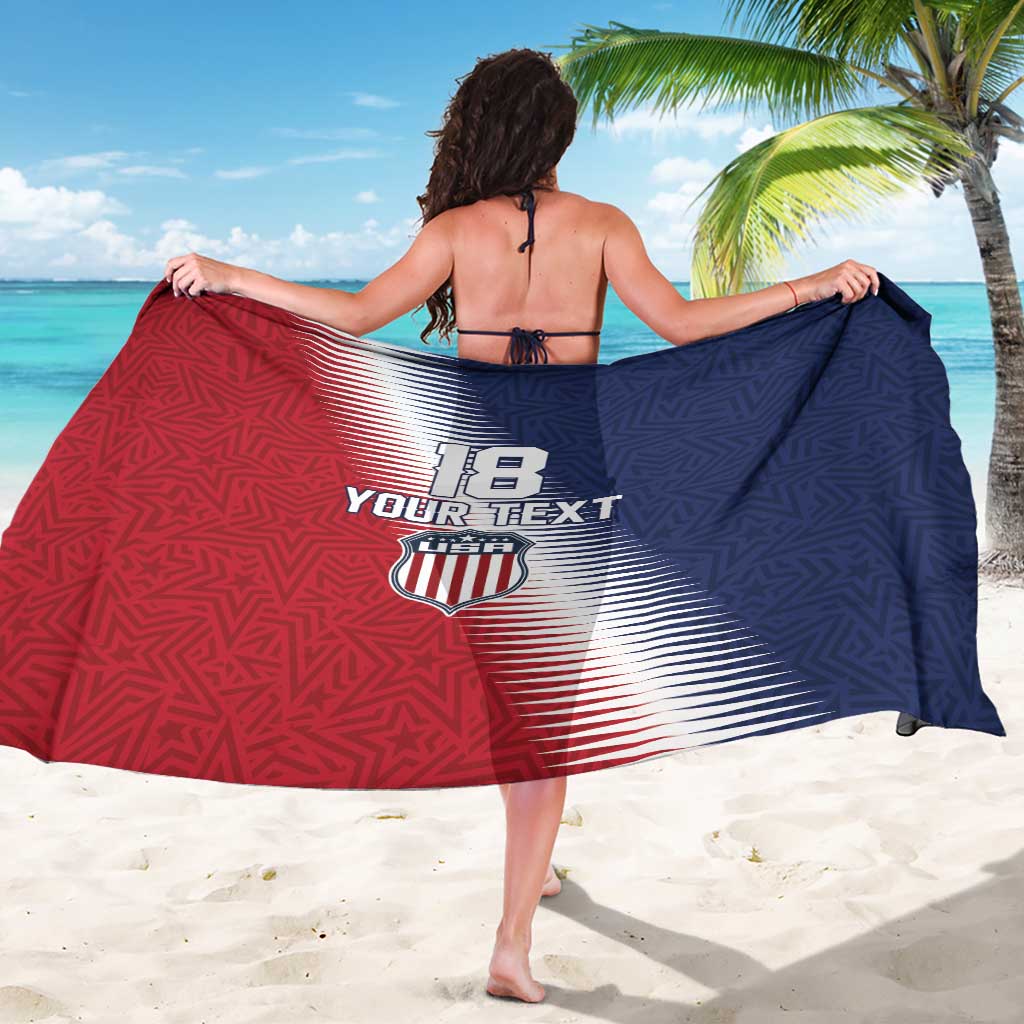 Custom USA Soccer Spirit Sarong Abstract Stars Style - Wonder Print Shop