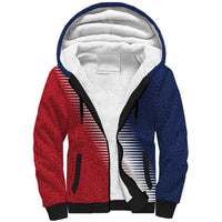 Custom USA Soccer Spirit Sherpa Hoodie Abstract Stars Style - Wonder Print Shop