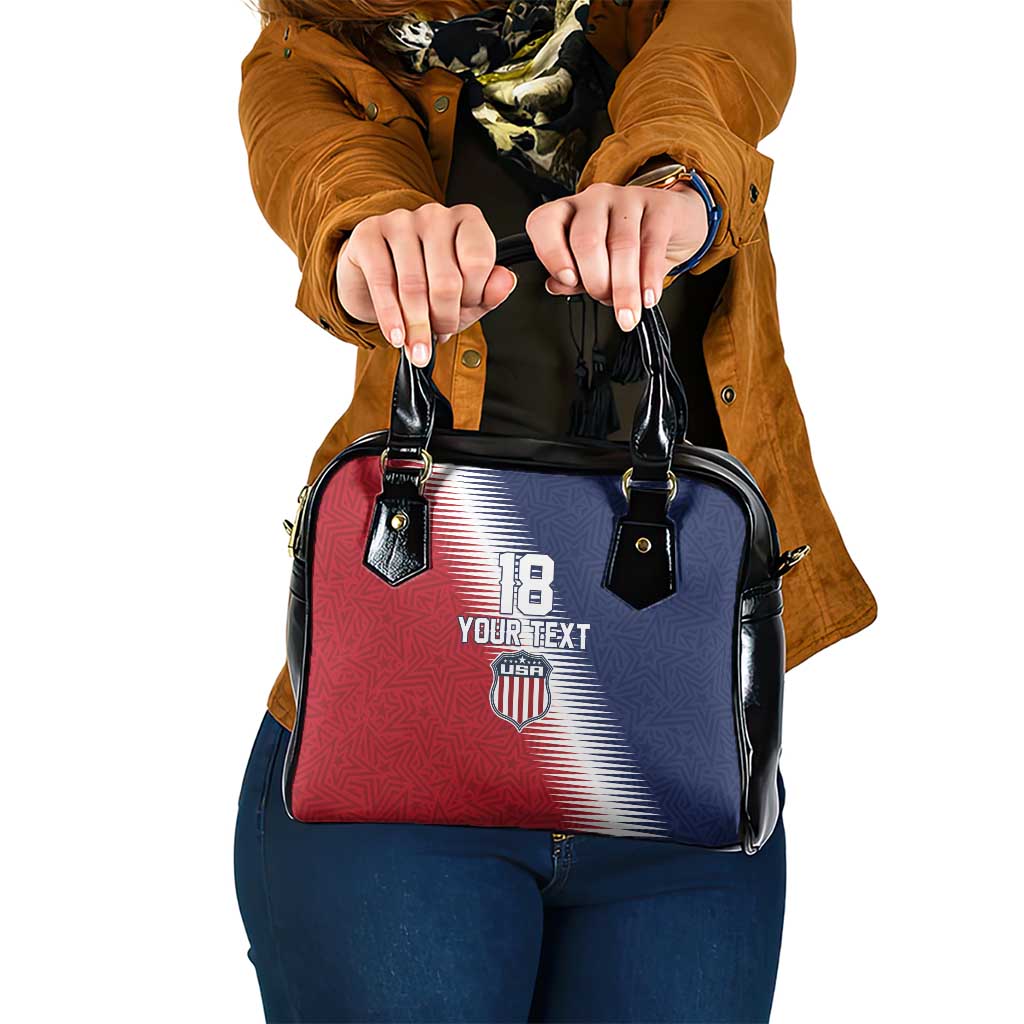 Custom USA Soccer Spirit Shoulder Handbag Abstract Stars Style - Wonder Print Shop