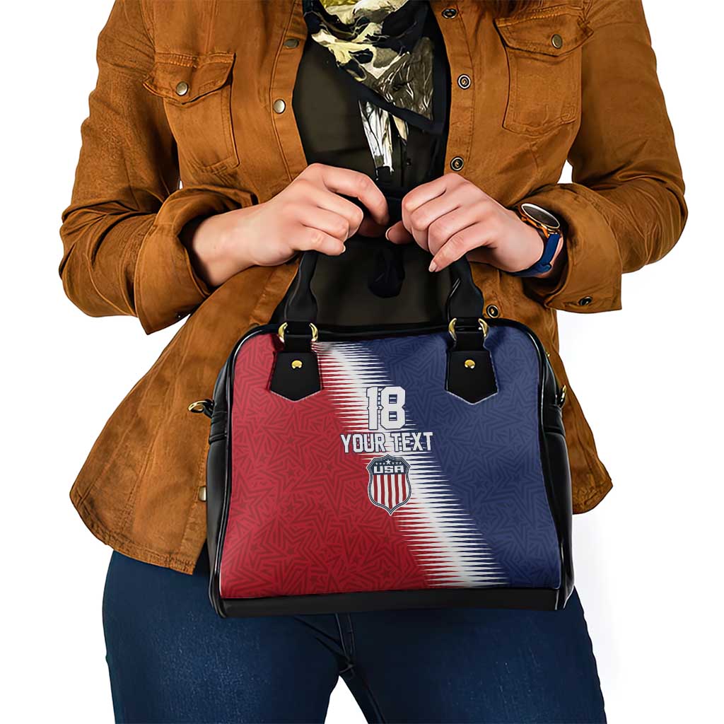 Custom USA Soccer Spirit Shoulder Handbag Abstract Stars Style - Wonder Print Shop
