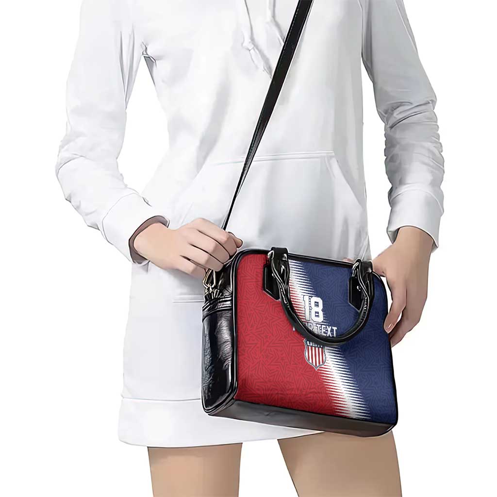 Custom USA Soccer Spirit Shoulder Handbag Abstract Stars Style - Wonder Print Shop