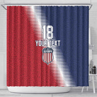 Custom USA Soccer Spirit Shower Curtain Abstract Stars Style - Wonder Print Shop