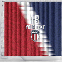 Custom USA Soccer Spirit Shower Curtain Abstract Stars Style - Wonder Print Shop