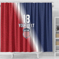 Custom USA Soccer Spirit Shower Curtain Abstract Stars Style - Wonder Print Shop