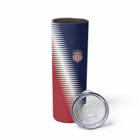 Custom USA Soccer Spirit Skinny Tumbler Abstract Stars Style - Wonder Print Shop