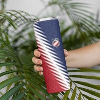 Custom USA Soccer Spirit Skinny Tumbler Abstract Stars Style - Wonder Print Shop