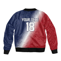Custom USA Soccer Spirit Sleeve Zip Bomber Jacket Abstract Stars Style - Wonder Print Shop