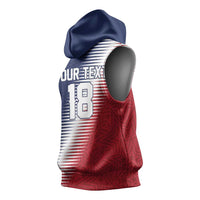 Custom USA Soccer Spirit Sleeveless Hoodie Abstract Stars Style - Wonder Print Shop