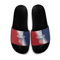 Custom USA Soccer Spirit Slide Sandals Abstract Stars Style - Wonder Print Shop