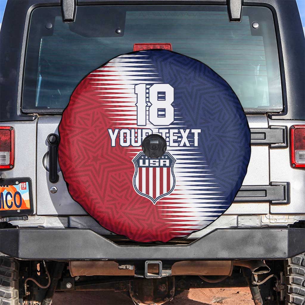 Custom USA Soccer Spirit Spare Tire Cover Abstract Stars Style - Wonder Print Shop
