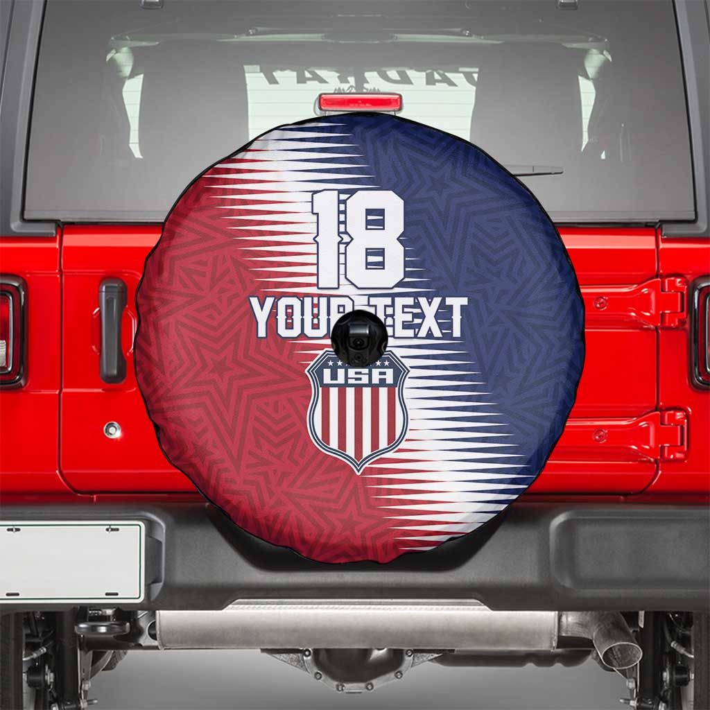 Custom USA Soccer Spirit Spare Tire Cover Abstract Stars Style - Wonder Print Shop
