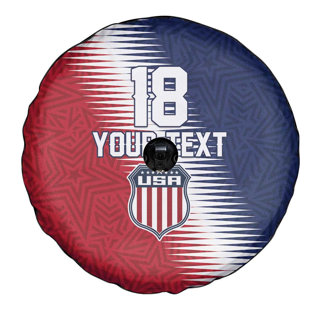 Custom USA Soccer Spirit Spare Tire Cover Abstract Stars Style - Wonder Print Shop