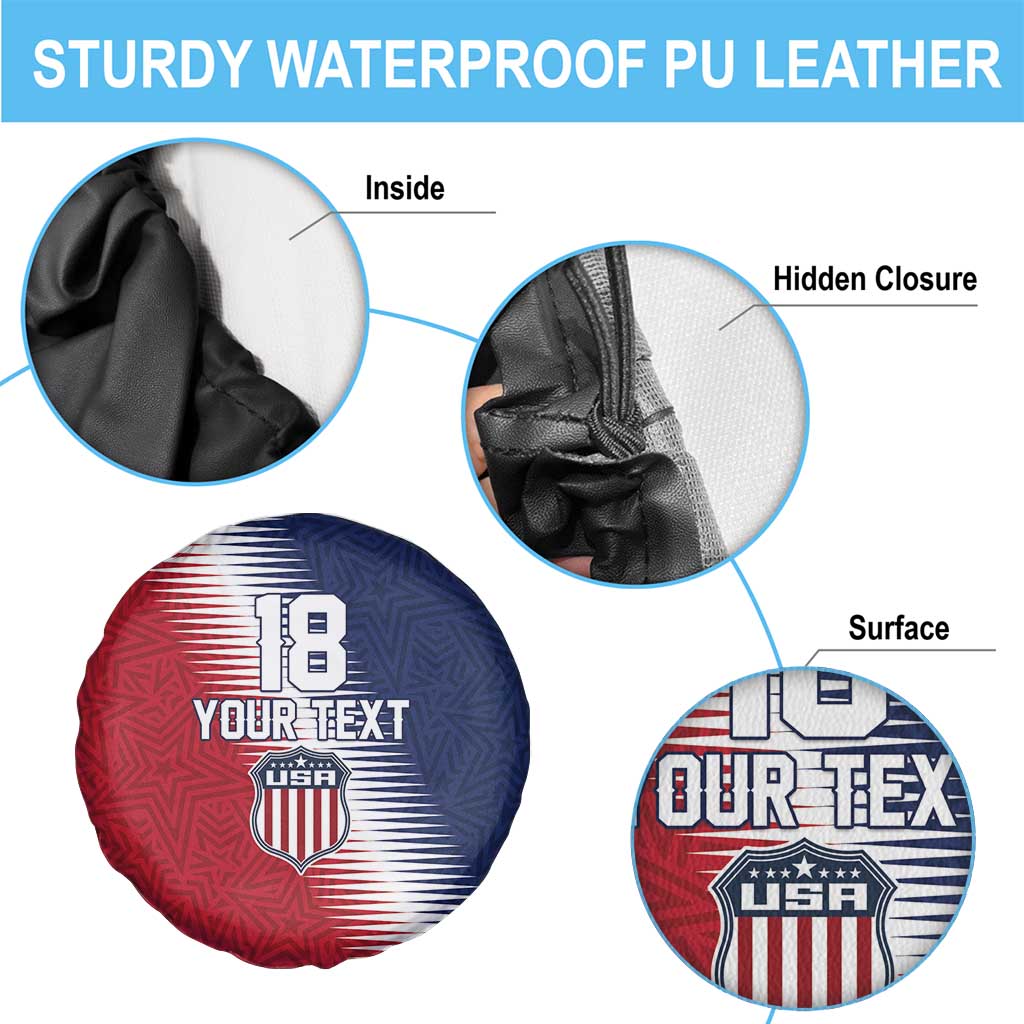 Custom USA Soccer Spirit Spare Tire Cover Abstract Stars Style - Wonder Print Shop