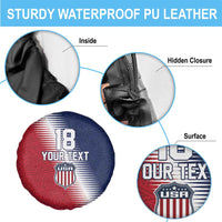 Custom USA Soccer Spirit Spare Tire Cover Abstract Stars Style - Wonder Print Shop