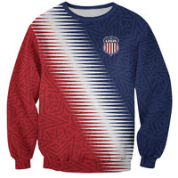 Custom USA Soccer Spirit Sweatshirt Abstract Stars Style - Wonder Print Shop
