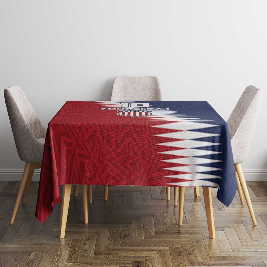 Custom USA Soccer Spirit Tablecloth Abstract Stars Style - Wonder Print Shop