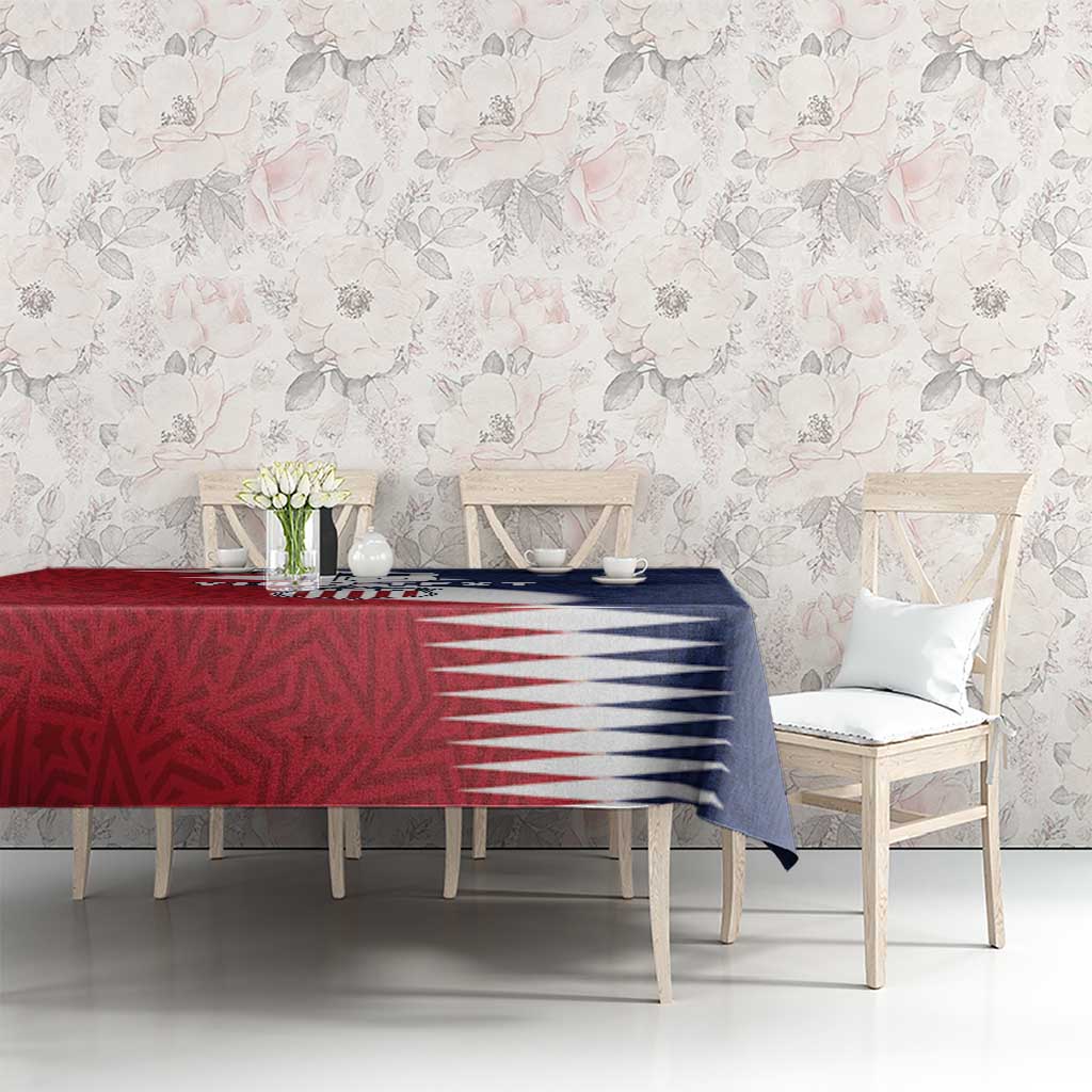Custom USA Soccer Spirit Tablecloth Abstract Stars Style - Wonder Print Shop