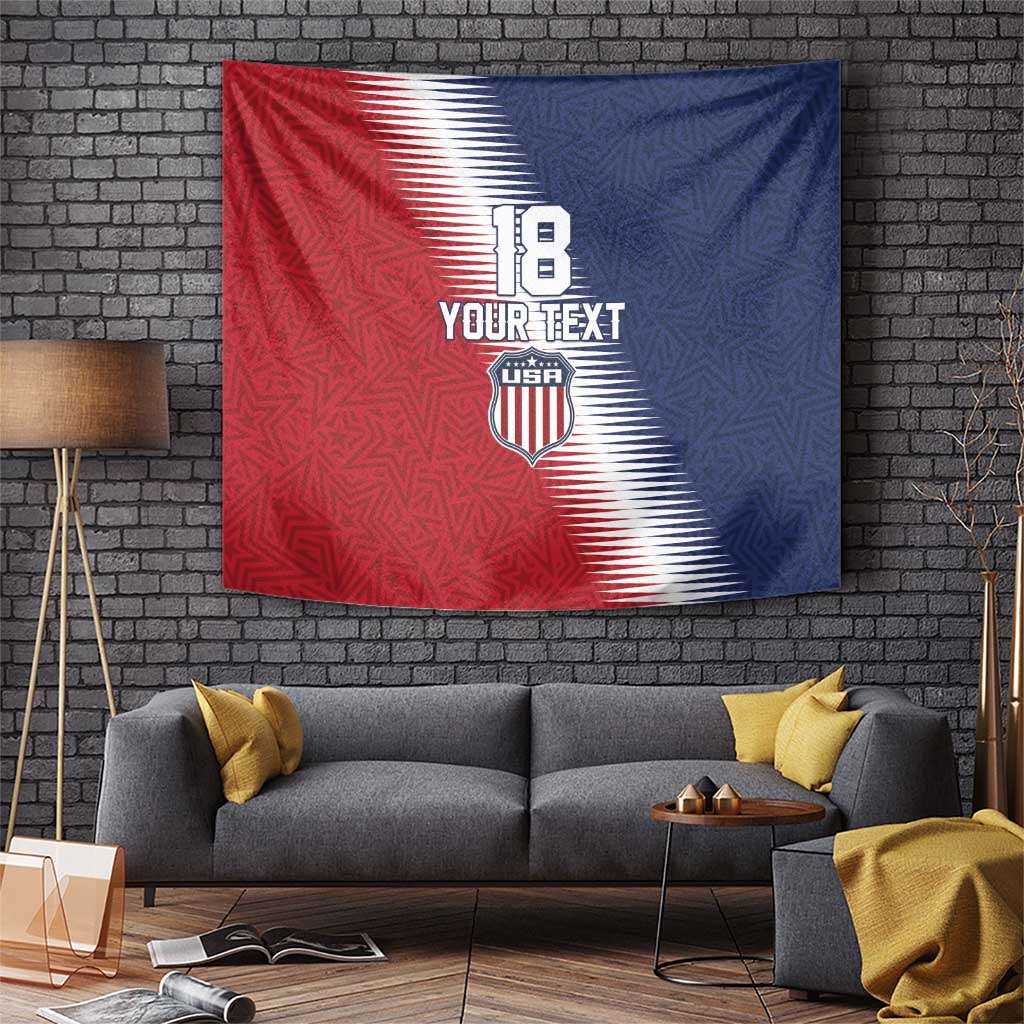 Custom USA Soccer Spirit Tapestry Abstract Stars Style - Wonder Print Shop