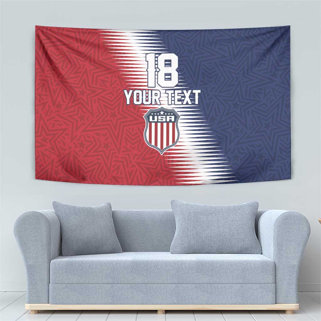 Custom USA Soccer Spirit Tapestry Abstract Stars Style - Wonder Print Shop