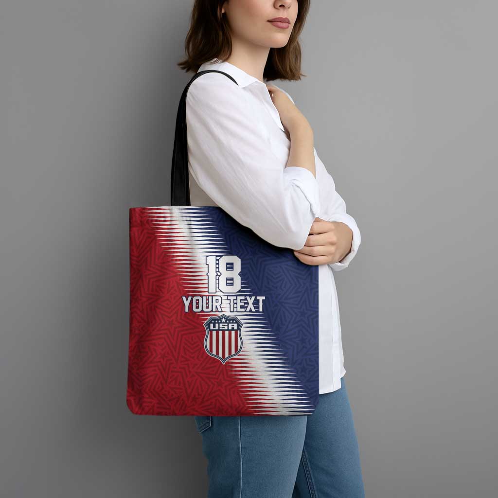Custom USA Soccer Spirit Tote Bag Abstract Stars Style - Wonder Print Shop