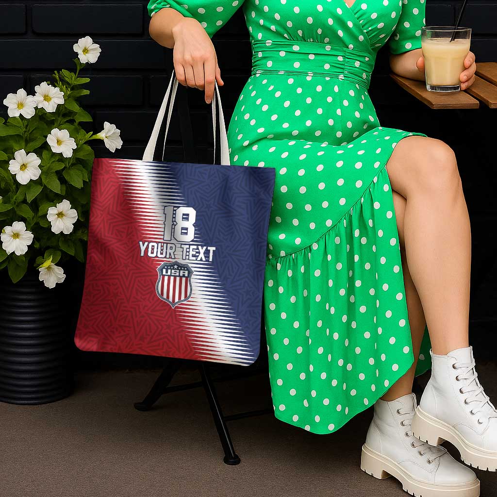 Custom USA Soccer Spirit Tote Bag Abstract Stars Style - Wonder Print Shop
