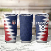 Custom USA Soccer Spirit Tumbler Cup Abstract Stars Style - Wonder Print Shop