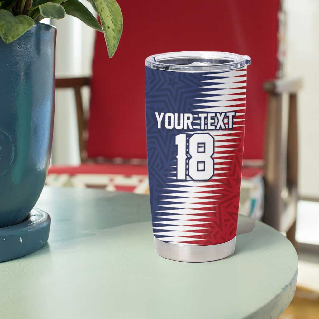 Custom USA Soccer Spirit Tumbler Cup Abstract Stars Style - Wonder Print Shop