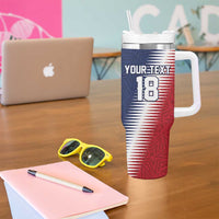 Custom USA Soccer Spirit Tumbler With Handle Abstract Stars Style - Wonder Print Shop