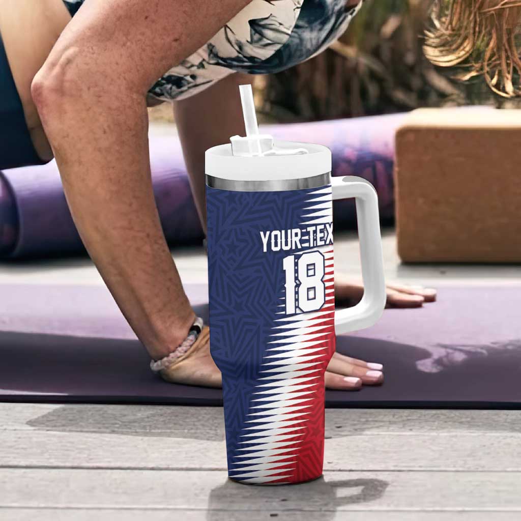 Custom USA Soccer Spirit Tumbler With Handle Abstract Stars Style - Wonder Print Shop