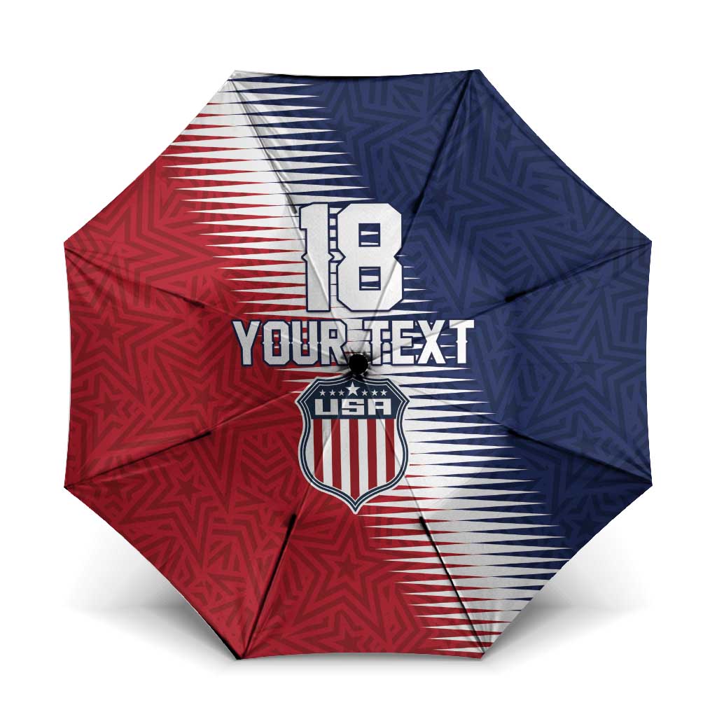 Custom USA Soccer Spirit Umbrella Abstract Stars Style - Wonder Print Shop