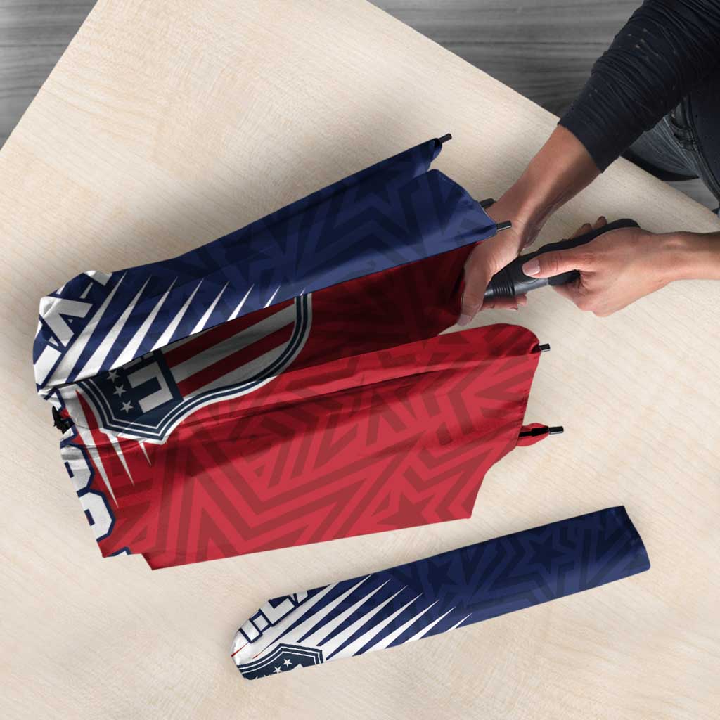 Custom USA Soccer Spirit Umbrella Abstract Stars Style - Wonder Print Shop