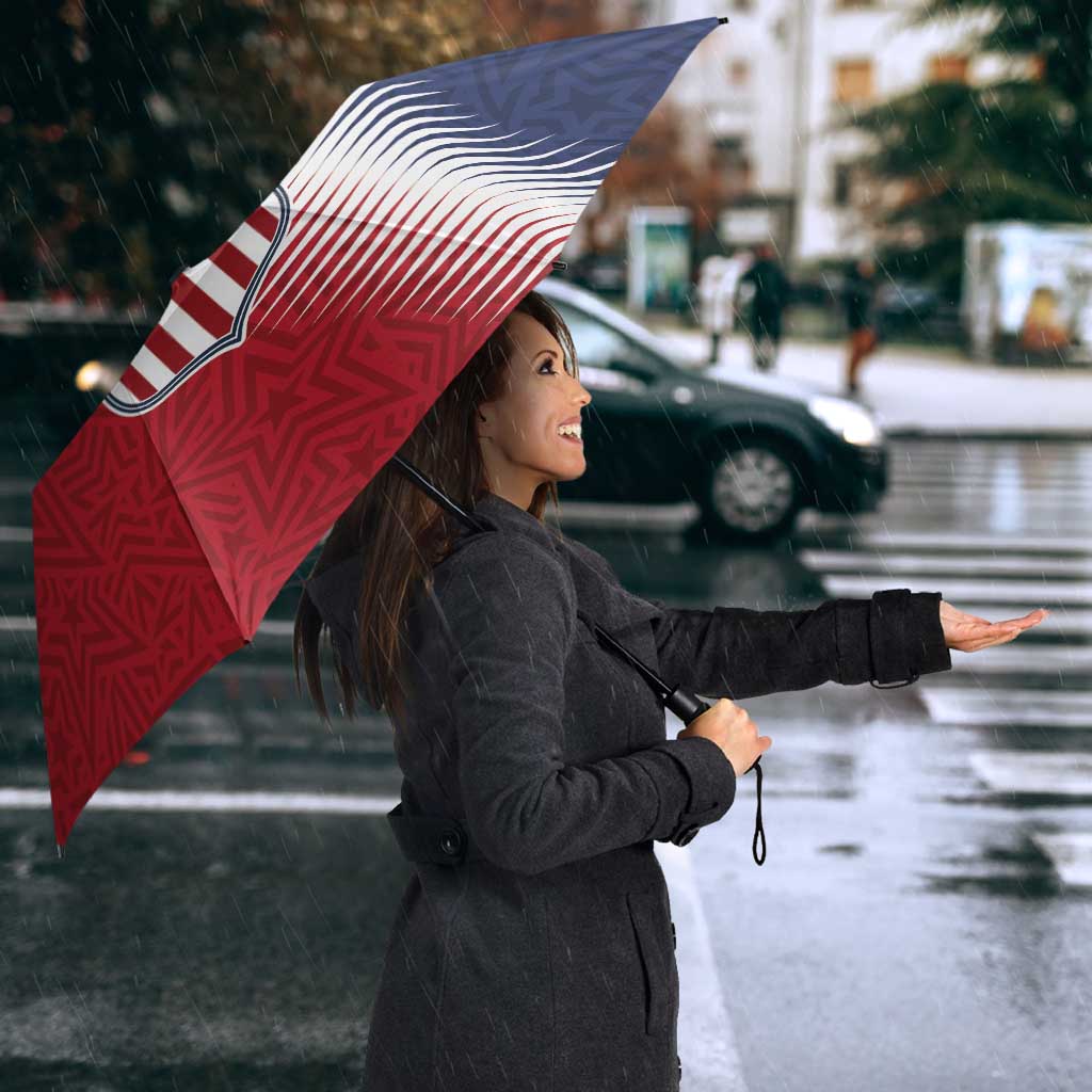 Custom USA Soccer Spirit Umbrella Abstract Stars Style - Wonder Print Shop