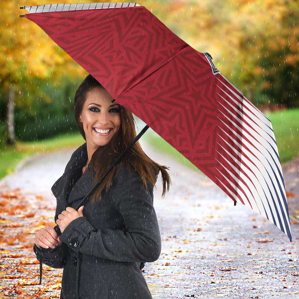 Custom USA Soccer Spirit Umbrella Abstract Stars Style - Wonder Print Shop