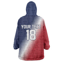 Custom USA Soccer Spirit Wearable Blanket Hoodie Abstract Stars Style - Wonder Print Shop