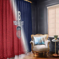 Custom USA Soccer Spirit Window Curtain Abstract Stars Style - Wonder Print Shop
