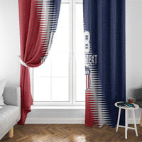 Custom USA Soccer Spirit Window Curtain Abstract Stars Style - Wonder Print Shop