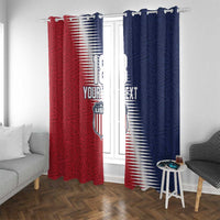 Custom USA Soccer Spirit Window Curtain Abstract Stars Style - Wonder Print Shop