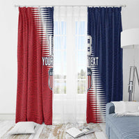Custom USA Soccer Spirit Window Curtain Abstract Stars Style - Wonder Print Shop