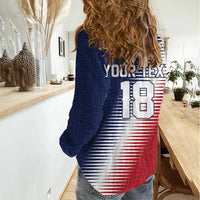 Custom USA Soccer Spirit Women Casual Shirt Abstract Stars Style - Wonder Print Shop