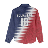 Custom USA Soccer Spirit Women Casual Shirt Abstract Stars Style - Wonder Print Shop