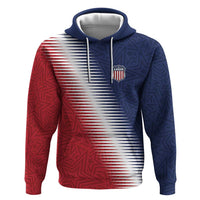 Custom USA Soccer Spirit Zip Hoodie Abstract Stars Style - Wonder Print Shop