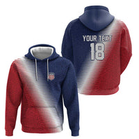 Custom USA Soccer Spirit Zip Hoodie Abstract Stars Style - Wonder Print Shop