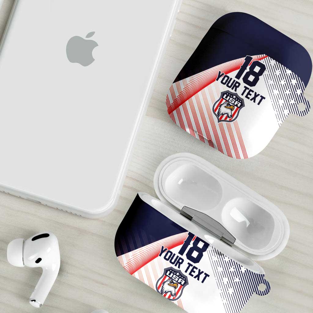 Custom USA Soccer AirPods Case Play With Pride - Wonder Print Shop