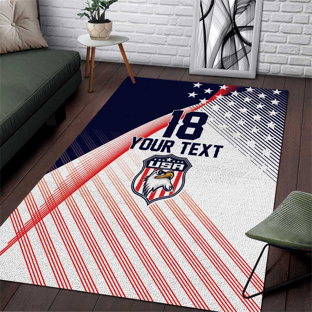 Custom USA Soccer Area Rug Play With Pride - Wonder Print Shop