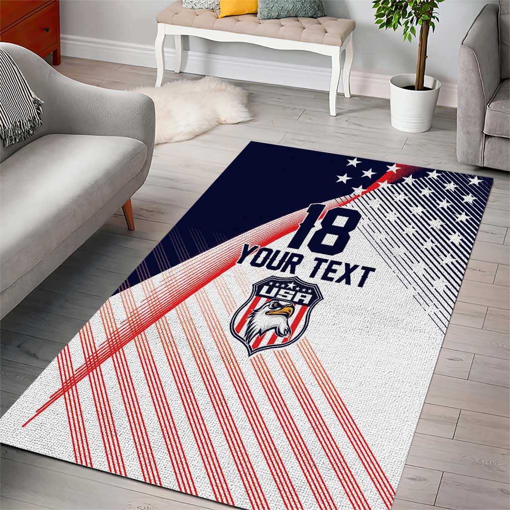 Custom USA Soccer Area Rug Play With Pride - Wonder Print Shop